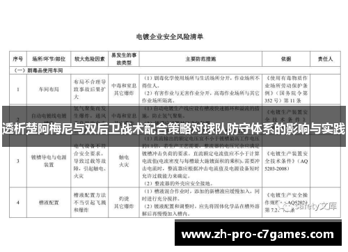 透析楚阿梅尼与双后卫战术配合策略对球队防守体系的影响与实践